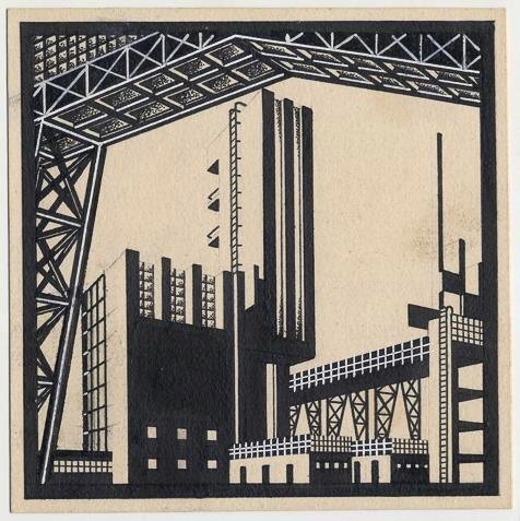 Яков Чернихов. Иллюстрация № 58 к книге «Архитектурные фантазии. 101 композиция», 1933 год, Государственный научно-исследовательский музей архитектуры имени Алексея Щусева © Public domain 