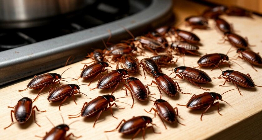    Накрутила шириков размером с монетку: Тараканы сказали мне "пока" - ни одного больше нет