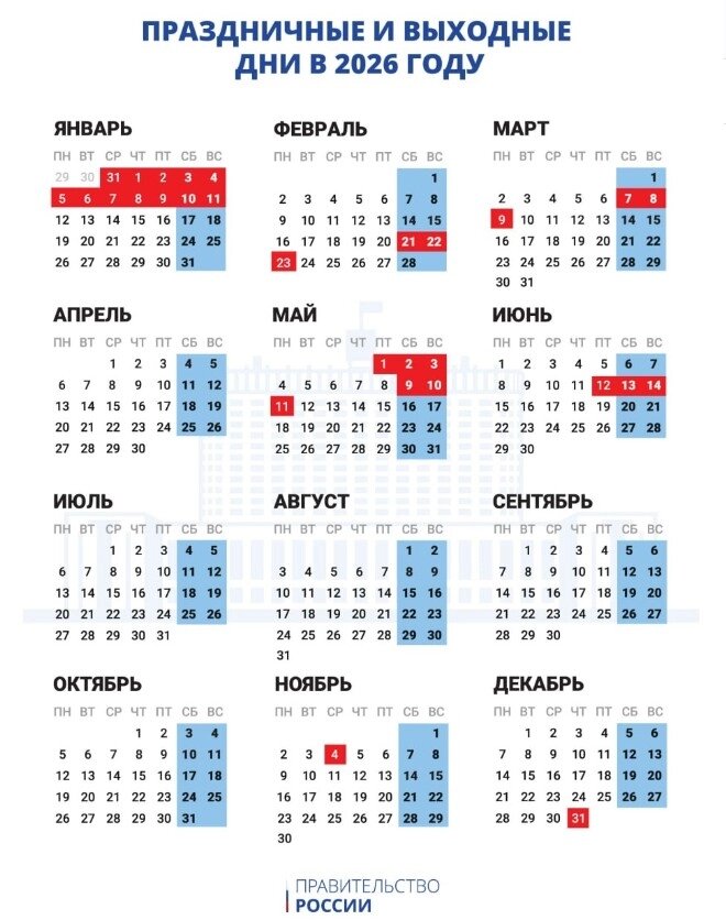    календарь Фото: Правительство России