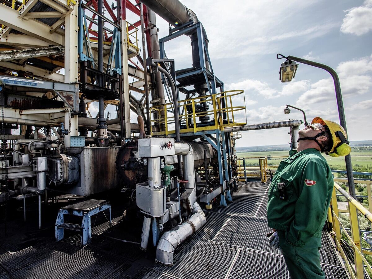    Сотрудник на предприятии венгерской нефтегазовой компании MOL© Getty Images / Janos Kummer
