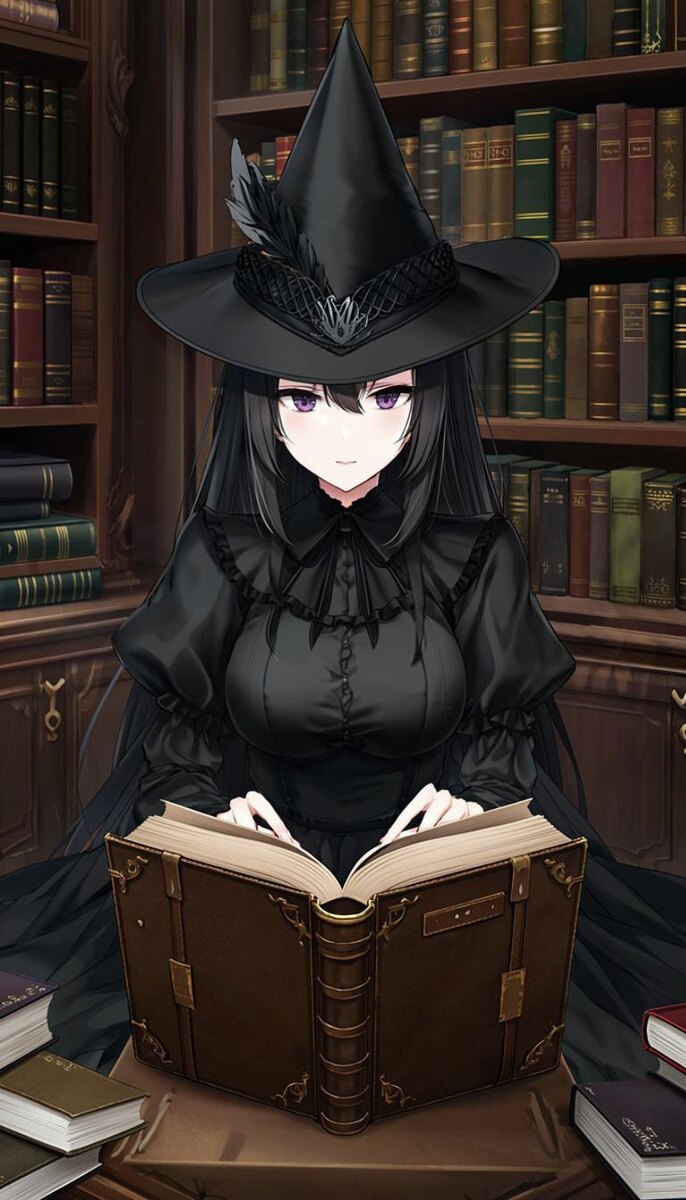 Морри в библиотеке Ковена