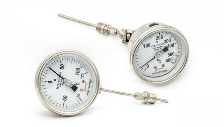 Рисунок 1. Биметаллические и манометрические термометры.