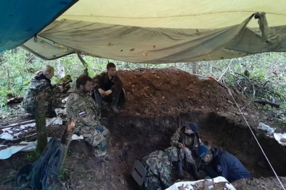    В Кировском районе подняли останки 30 бойцов Красной Армии