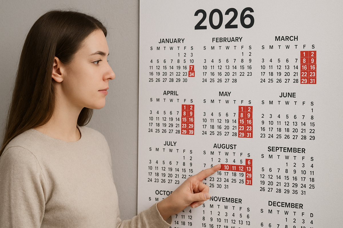 Календарь праздничных выходных 2026

В 2026 году россиян ждёт много поводов для отдыха. Правительство РФ утвердило переносы выходных, и теперь заранее известны все длинные уикенды, праздничные дни и каникулы. Такой календарь поможет правильно спланировать отпуск и выгодно использовать праздничные даты.

Новогодние каникулы 2026

Главные зимние праздники начнутся 31 декабря 2025 года и продлятся по 11 января 2026 года. В общей сложности получится 12 дней отдыха подряд.
Это связано с переносами выходных: 3 и 4 января выпадут на выходные, поэтому они перенесены на 31 декабря 2025 года и 9 января 2026 года.

Длинные выходные в феврале

День защитника Отечества в 2026 году выпадает на понедельник, поэтому нас ждёт полноценный уикенд с 21 по 23 февраля.

Праздники в марте

В марте будет трёхдневный отдых с 7 по 9 марта. Так как 8 марта придётся на воскресенье, выходной перенесут на понедельник.

Майские праздники 2026

Майские каникулы разделятся на два периода:

с 1 по 3 мая — Праздник Весны и Труда;

с 9 по 11 мая — День Победы.

👉 Если оформить отпуск с 4 по 8 мая, получится 11 дней отдыха подряд.

Летний длинный уикенд

В июне россиян ждут дополнительные выходные: с 12 по 14 июня в честь Дня России. Это удобная возможность соединить праздник с отпуском.

Осень 2026

Осенью будет всего один праздничный выходной. День народного единства выпадет на среду, 4 ноября.

Декабрь и новогодние каникулы

В конце 2026 года последним рабочим днём станет 30 декабря. 31 декабря будет официальным выходным, что позволит заранее подготовиться к встрече Нового года.

Если взять отпуск с 28 по 30 декабря, то отдых плавно перейдёт в новогодние каникулы 2027 года.

Как продлить отпуск с помощью праздничных выходных

✅ В мае можно отдыхать целых 11 дней подряд при минимальном количестве отпускных.
✅ Летние праздники с 12 по 14 июня легко объединяются с недельным отпуском.
✅ В декабре достаточно взять три рабочих дня, чтобы продлить зимние каникулы.

📌 Ближайший повод для отдыха — ноябрьск