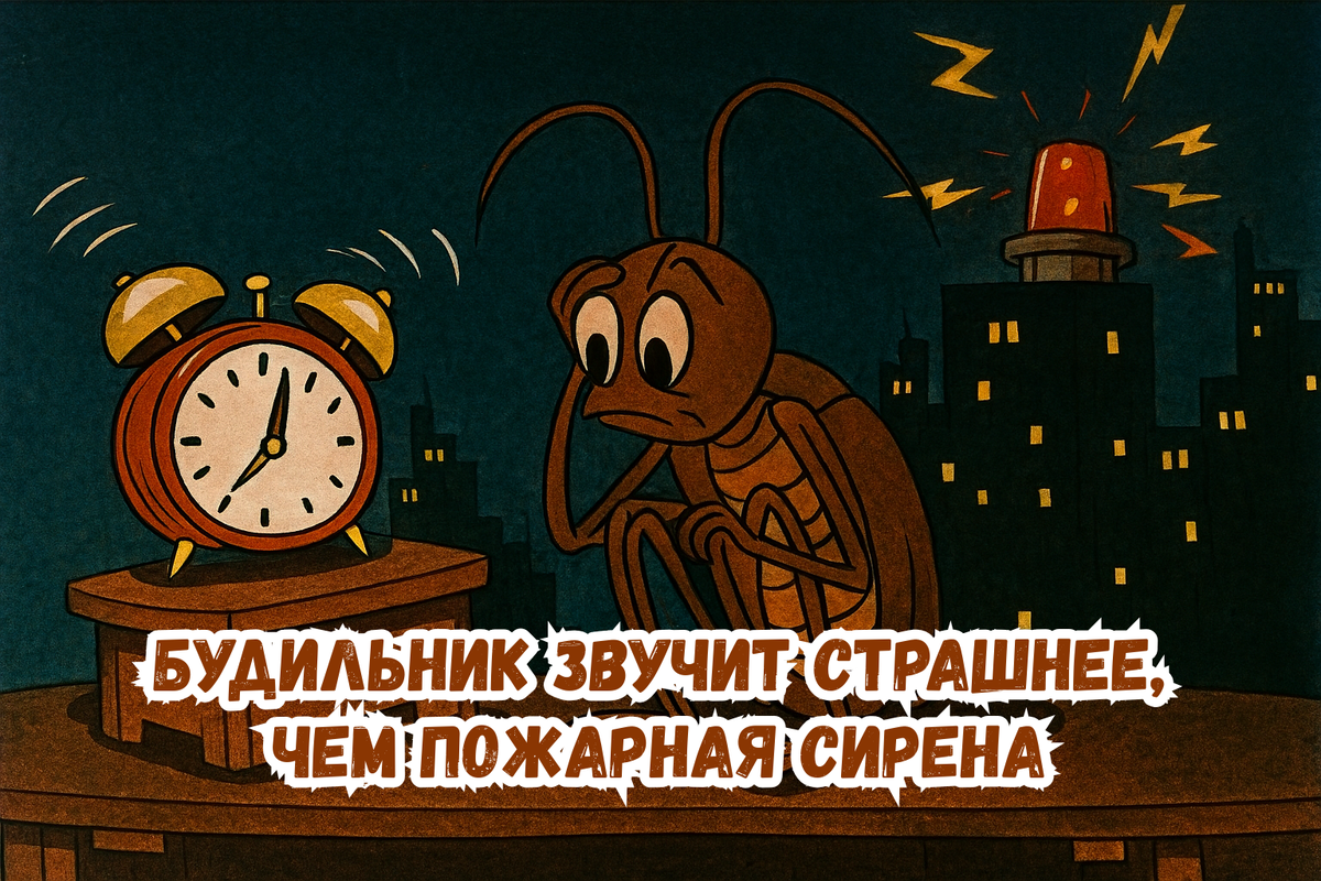 Будильник против сирены: Тараканоид выбирает, что страшнее