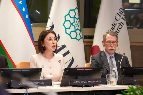 Зироат Мирзиёева. Кадр из видео пресс-службы президента Узбекистана