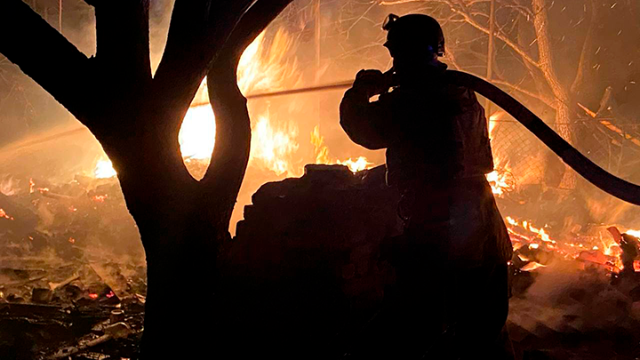    Тем временем российские дроны атаковали цели на территории Украины. Фото: ТГ-канал Zelensky-official