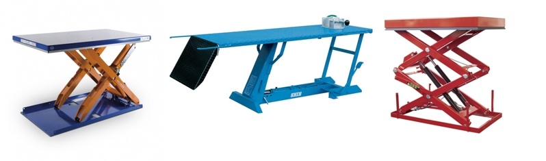 Рис. 1: Типы подъемных механизмов электрогидравлических столов