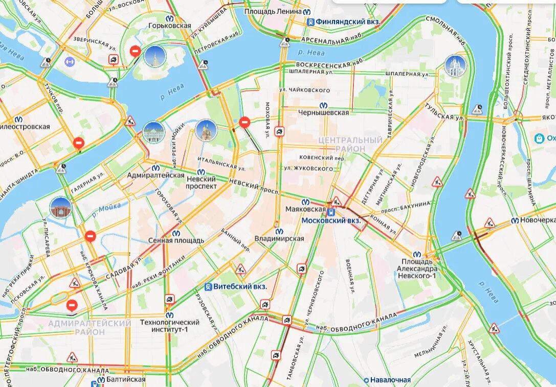    Фото: скриншот сервиса «Яндекс.Пробки»