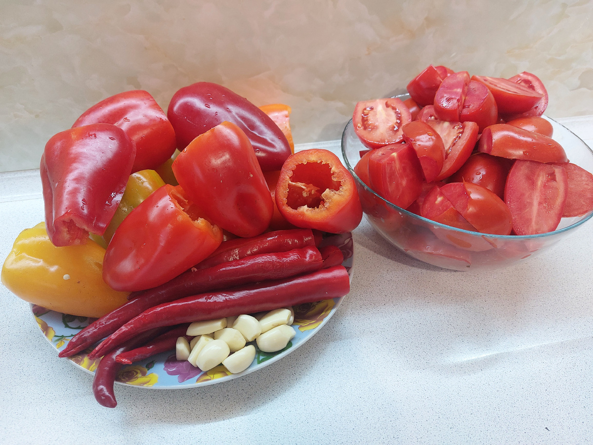 Подготовка овощей. 