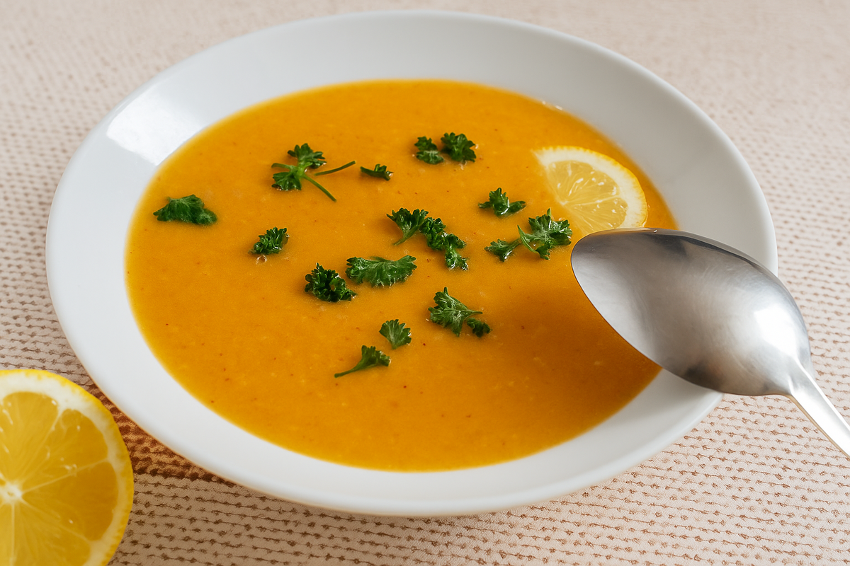 Чечевичный суп-пюре из красной чечевицы