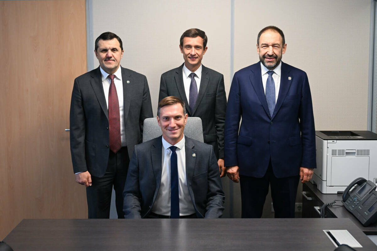 Коллектив министерства собрался в казанском IT-парке, где нового руководителя представил Премьер-министр Татарстана Алексей ПесошинФото: пресс-служба Правительства РТ