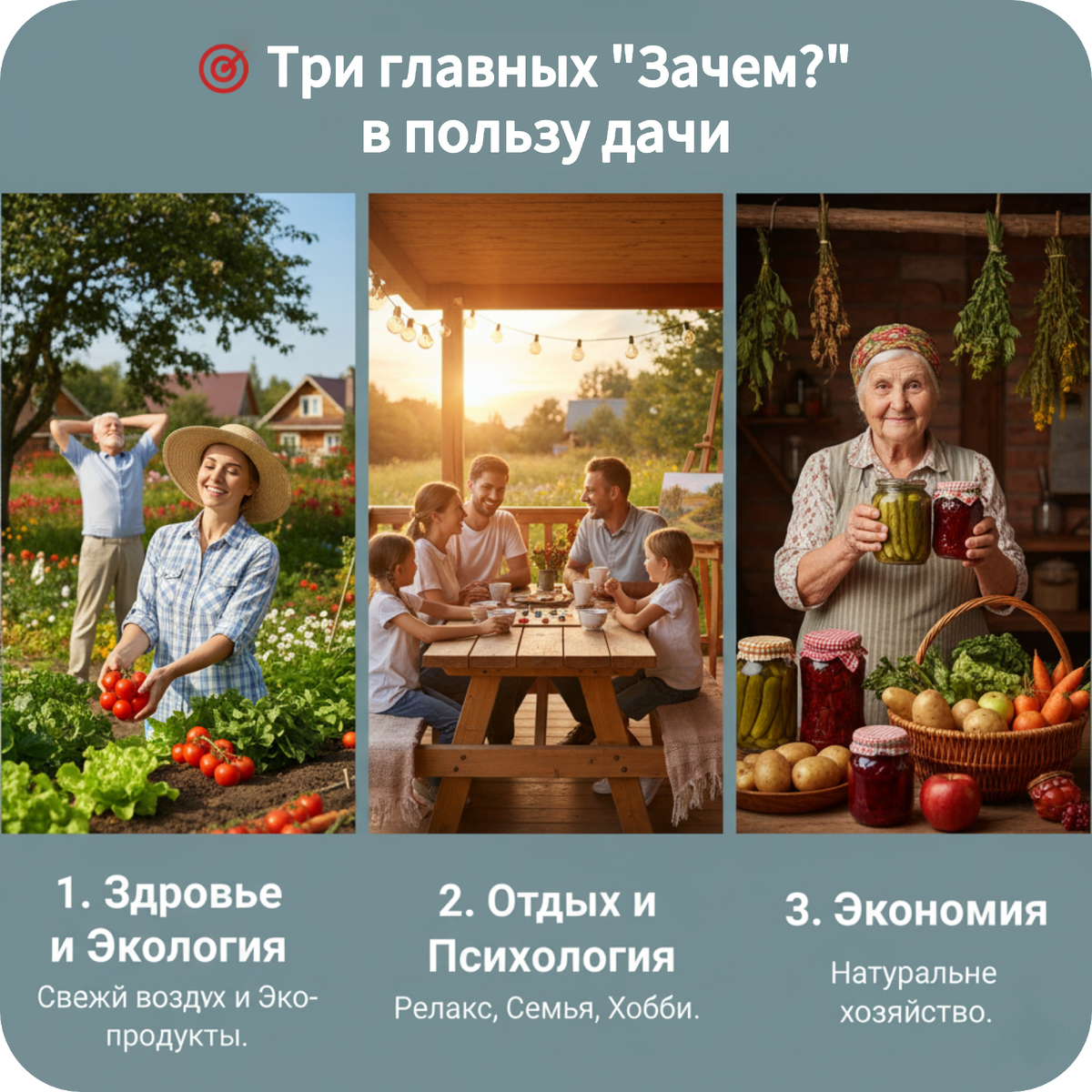 Три главных «Зачем?» в пользу дачи