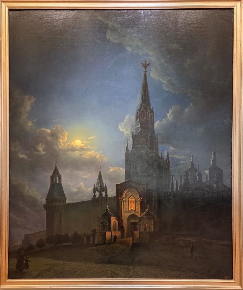 Карл-Вильгельм Иванович Рабус. Спасские ворота в Москве. 1854 холст, масло