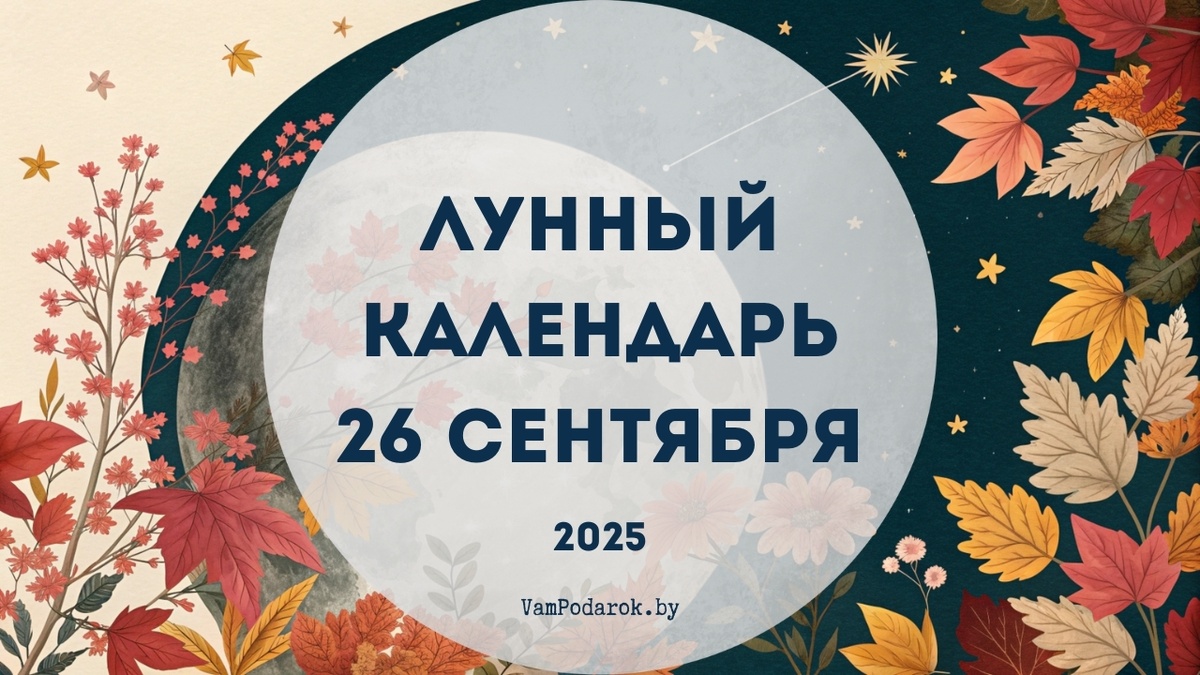 Лунный календарь на 26 сентября 2025 года