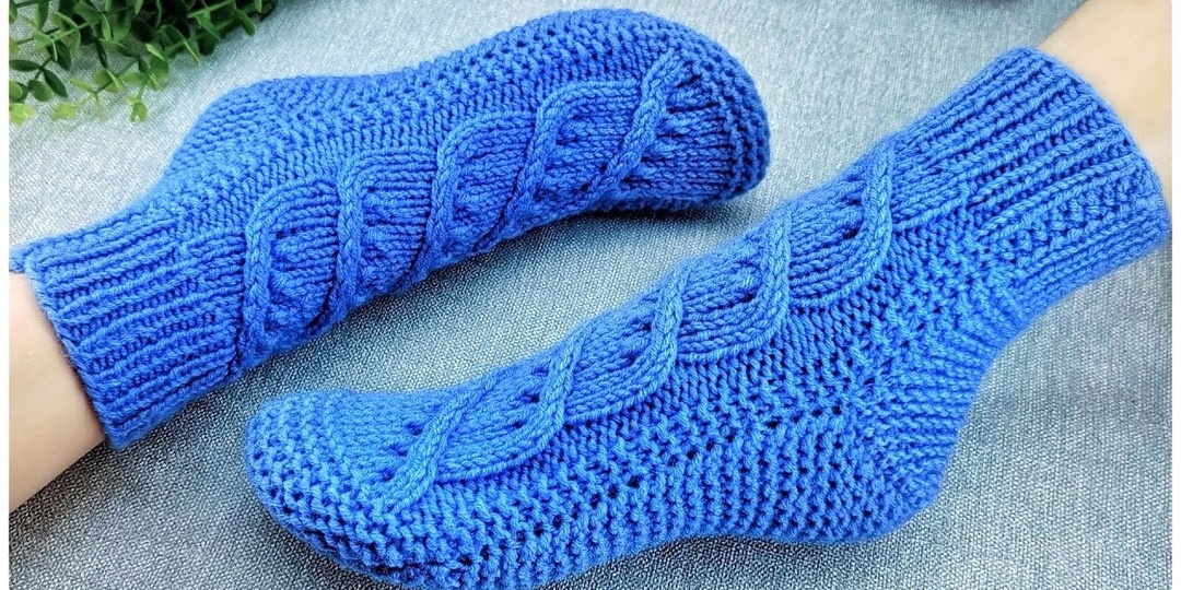Носки на двух спицах БЕЗ ШВА!!!💥Носки с пяткой бумеранг!👍 МК для начинающих