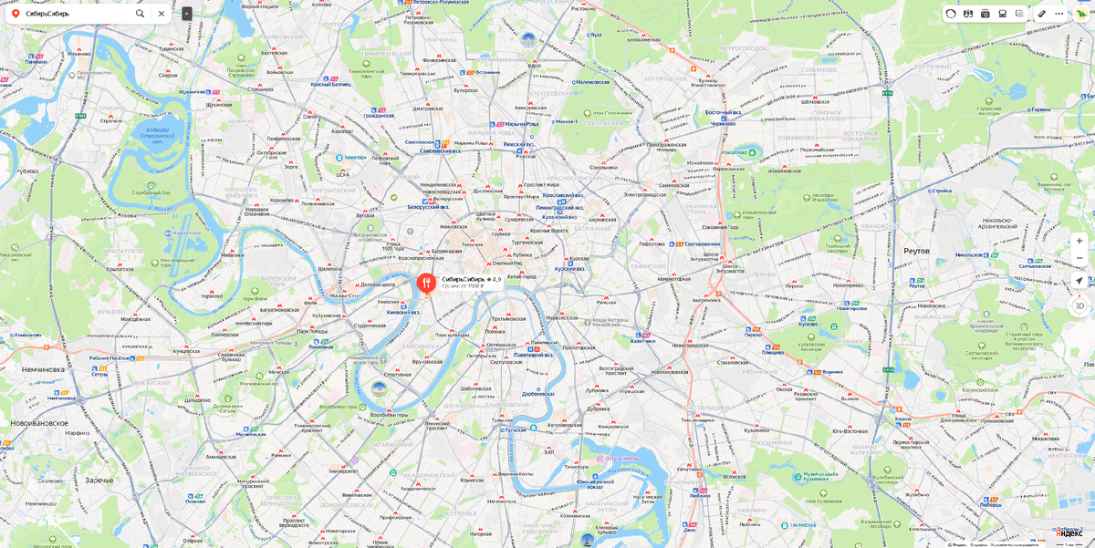 Скриншот Яндекс.карты
