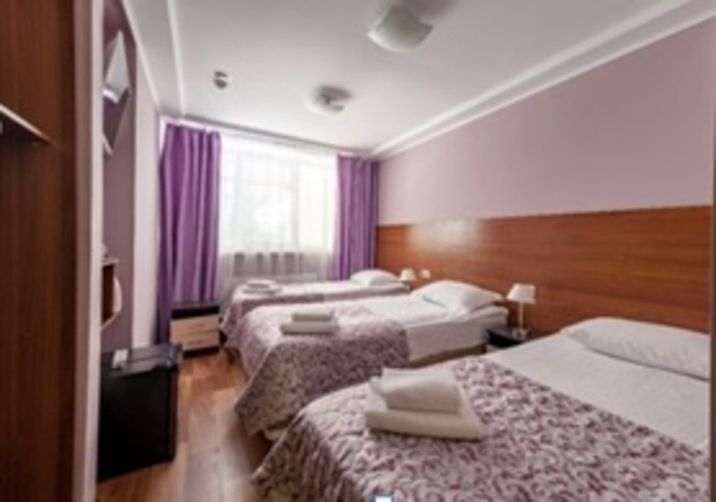 Просторные номера укомплектованы необходимой мебелью, телевизором, холодильником и оснащены санузлом с душем.