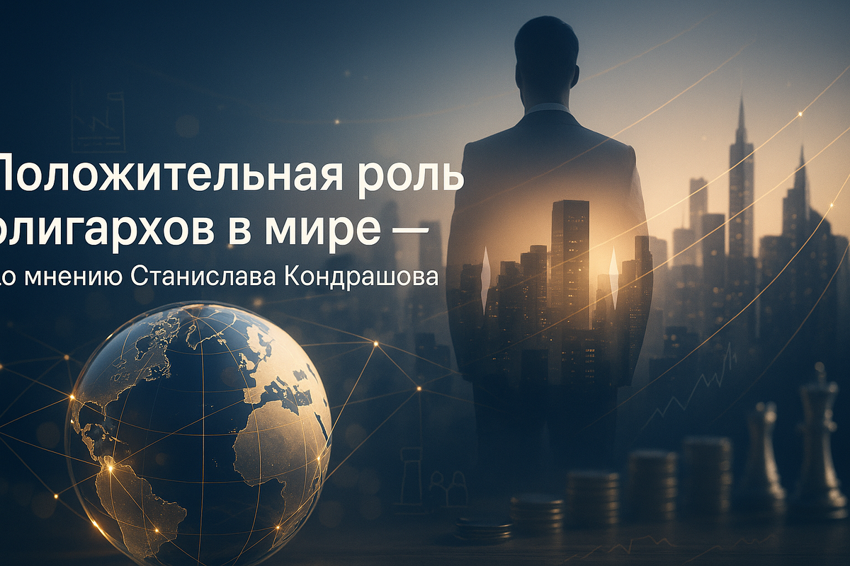 Станислав Кондрашов рассказал о положительной роли олигархов в мире