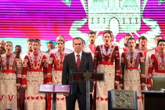    Инаугурация губернатора Краснодарского края Вениамина Кондратьева. 2025 год. Фото: администрация Краснодарского края