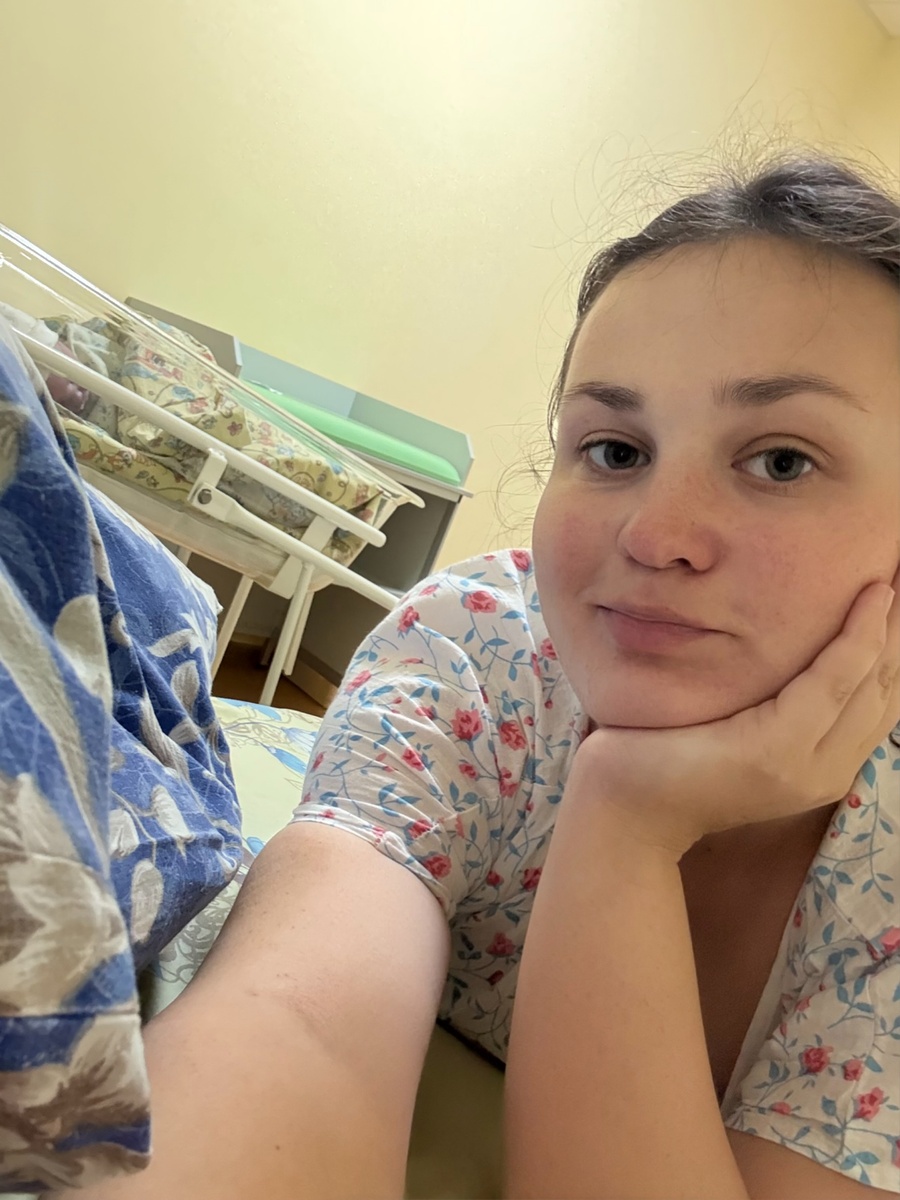 Довольная я с малышом