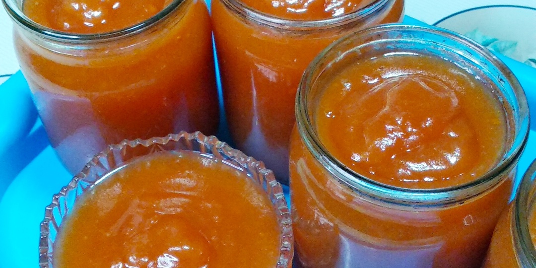 Яблочное повидло 🍎🍏 с апельсином 🍊 и лимоном 🍋 - нежное и ароматное🤗😋.