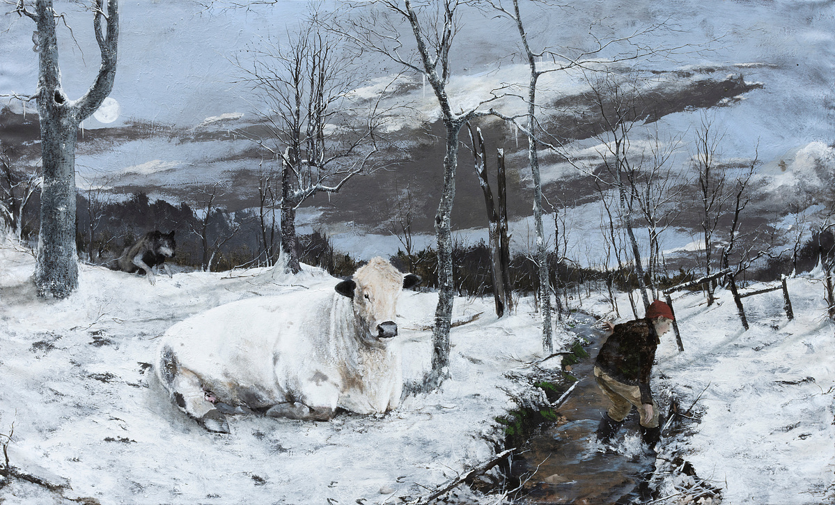 © Майлз Кливленд Гудвин (Miles Cleveland Goodwin). День на Земле. Холст, масло. 157 x 260 см. 2022 г.