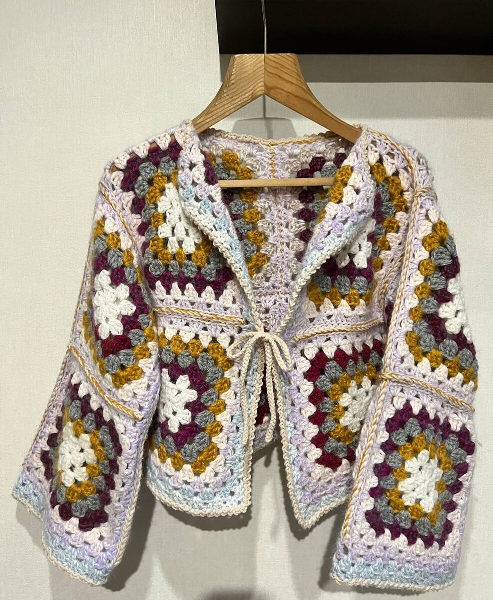 (фото готового кардигана)