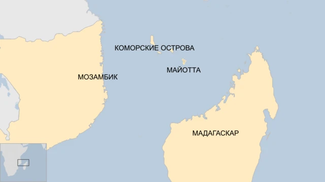 Майотта на карте Африки
