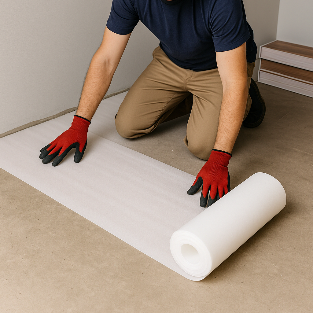 Подложка гасит шум и компенсирует мелкие неровности. Но не исправляет плохую стяжку!