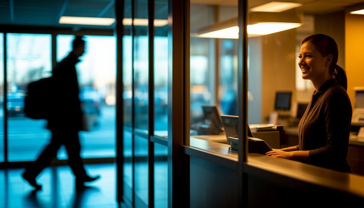 банк, одно окно, два настроения