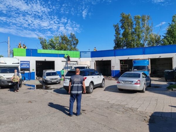 Снос автосервиса в поселке Стрельна. Фото: ККИ