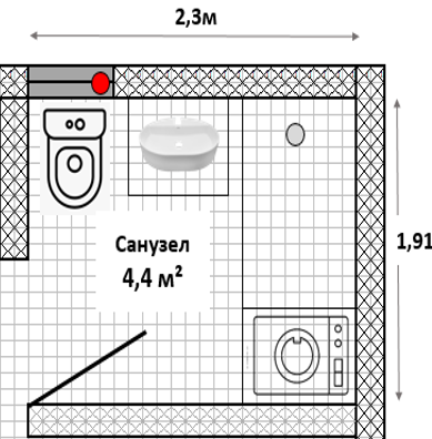 Схема ванной комнаты