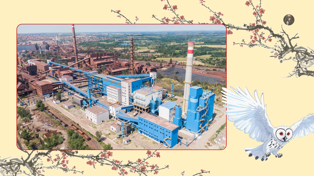 Вид на здание HBIS в Сербии с высоты птичьего полета. Источник: https://www.globaltimes.cn/page/202405/1311967.shtml