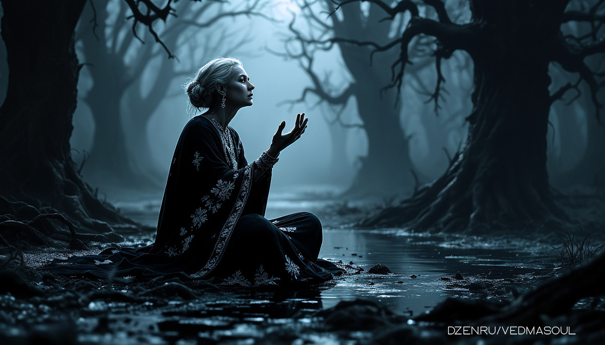 Авторское изображение @vedmasoul. Cгенерировано ИИ. Порча, сглаз, крадник, чистка