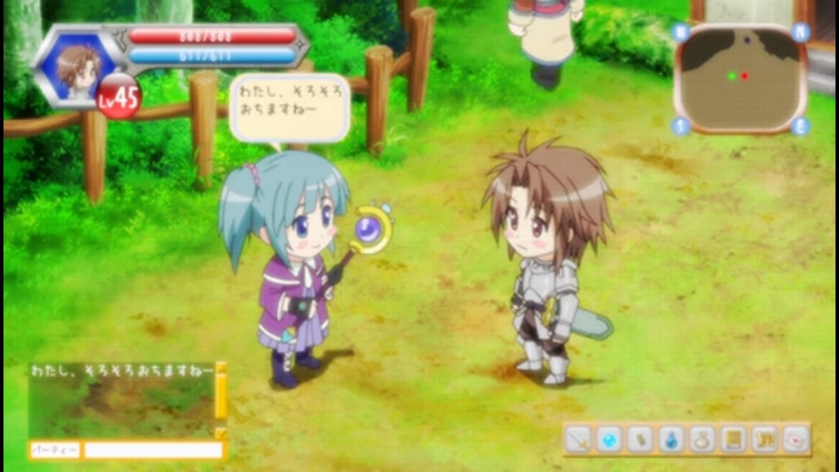 Дайго прошёл очередной уровень. И довольно успешно. Часть своих "шмотов" он отдал своей "компьютерной подруге", с которой проходил ивенты. Она помахала рукой... -Даигон, хорошо с тобой повеселились... ...Они попрощались и "девочка" поблагодарила за помощь... 