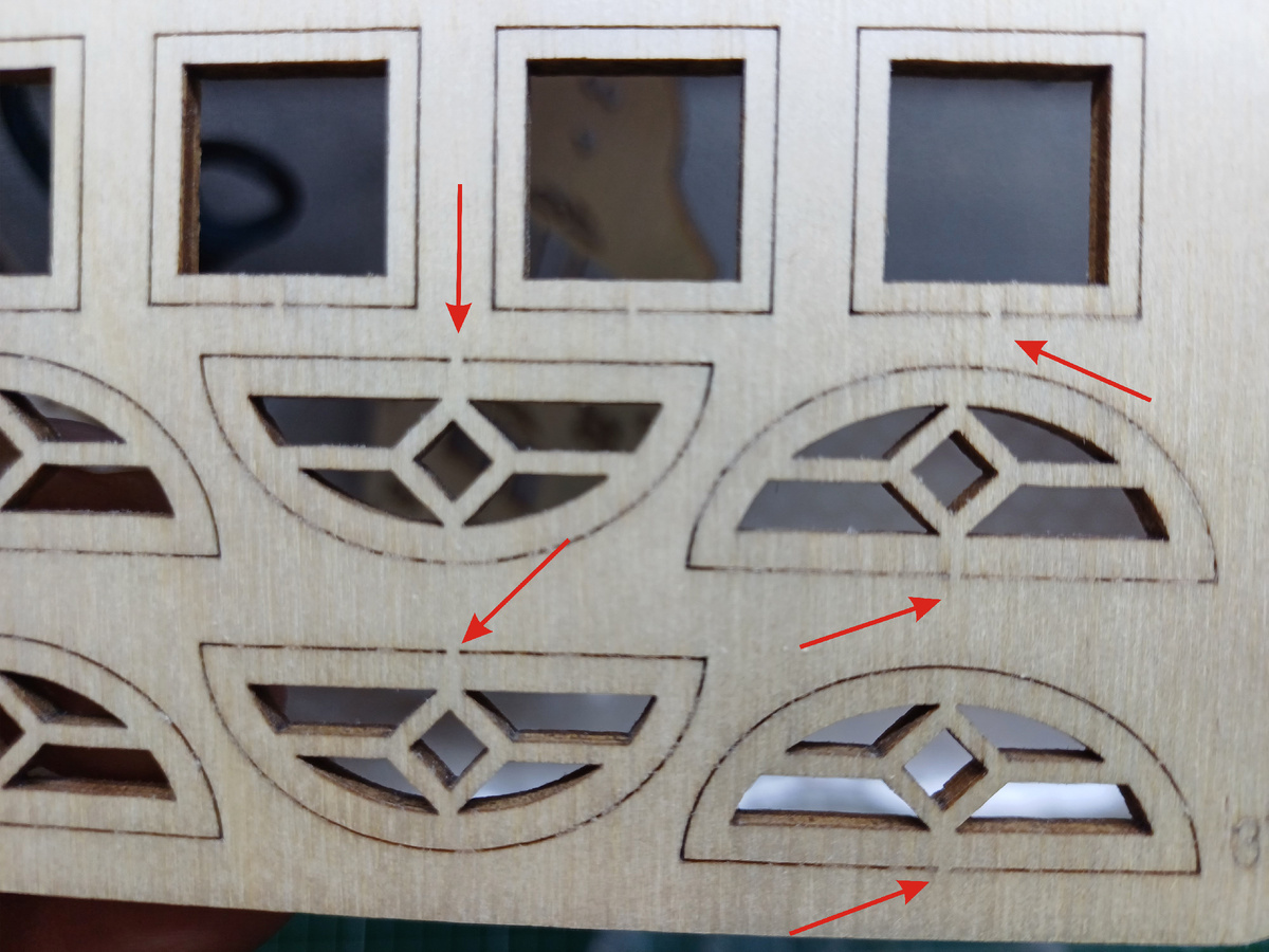 крошечные "недорезы". фото автора