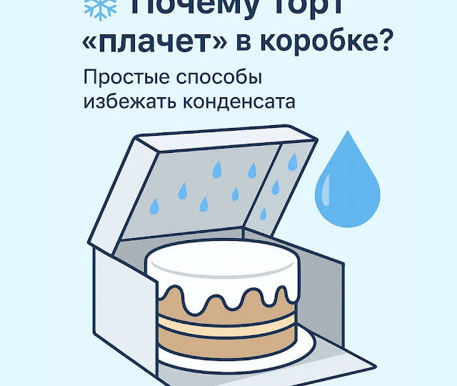 ❄️ Почему торт «плачет» в коробке❓ Простые способы избежать конденсата. Отвечаю на вопрос подписчицы и разбираю научные причины запотевания