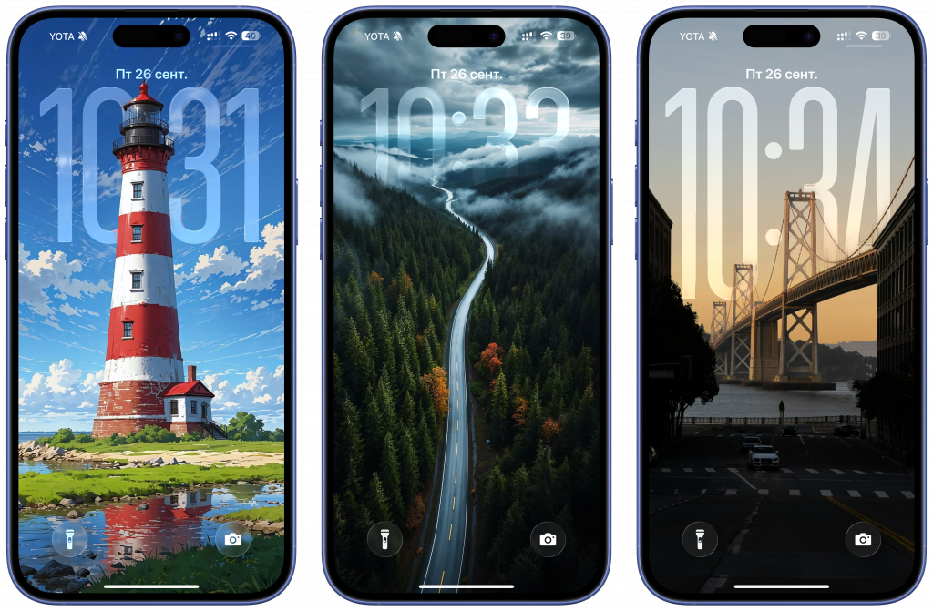    Обои с эффектом глубины