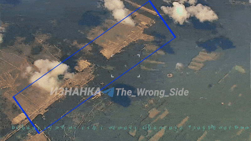    Момент удара по полигону. Видео из соцсетей