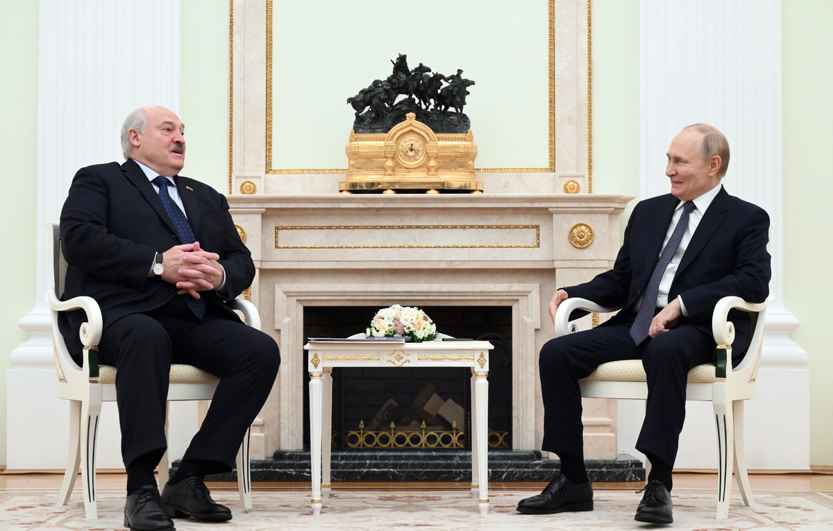    Президент Белоруссии Александр Лукашенко и президент РФ Владимир Путин  Кристина Кормилицына/POOL/ТАСС