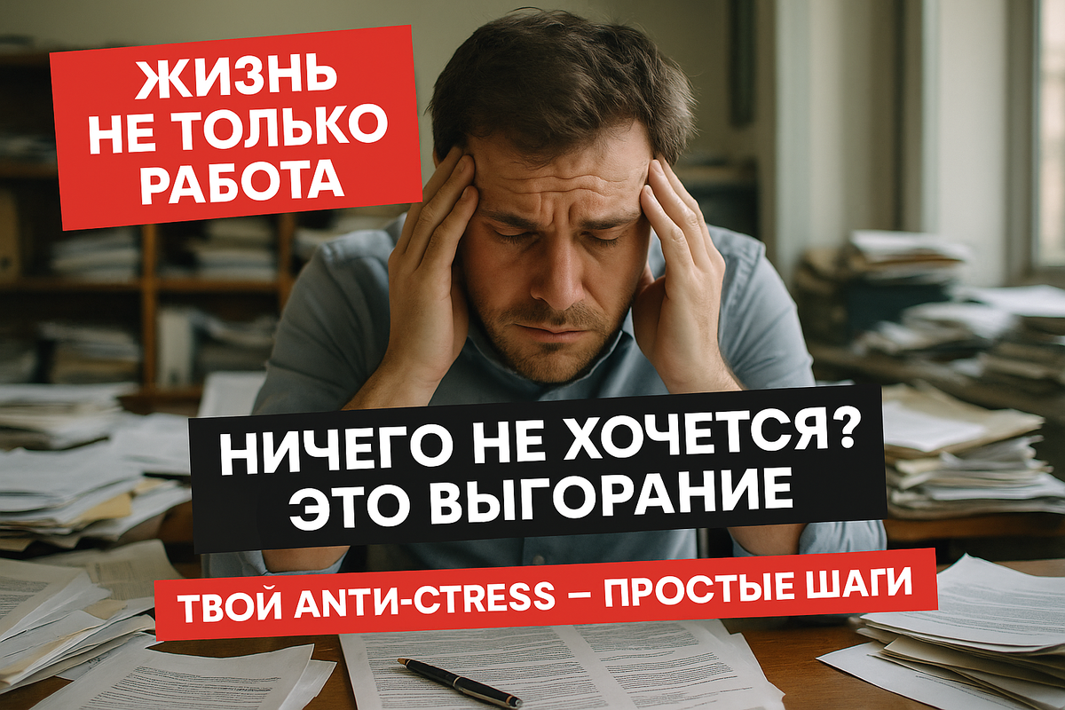 Я собрал промт, который помогает составить персональный план спасения от выгорания.