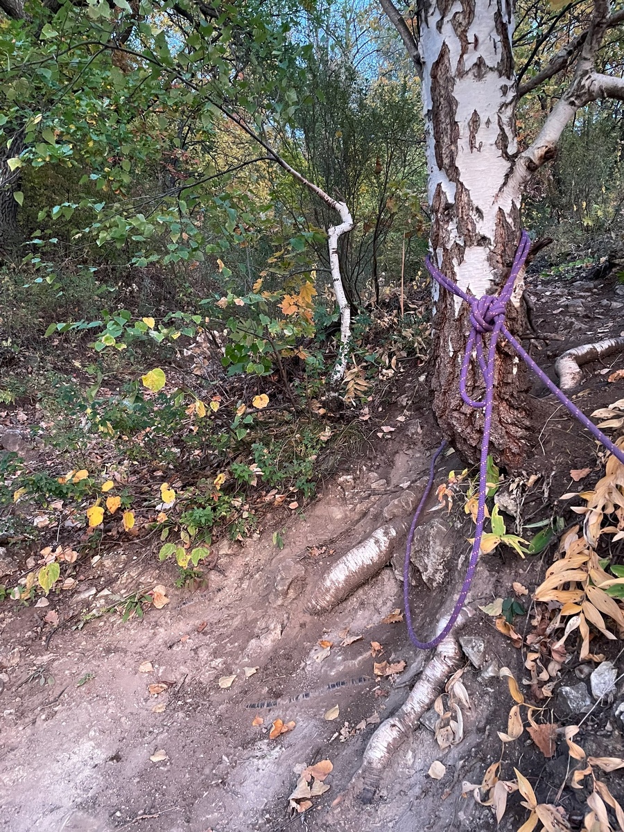 Спуск к пещере БГ -->