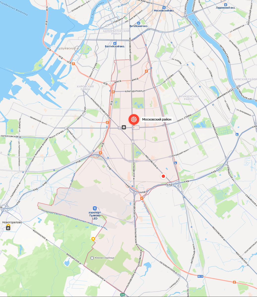 Скриншот с Яндекс карт