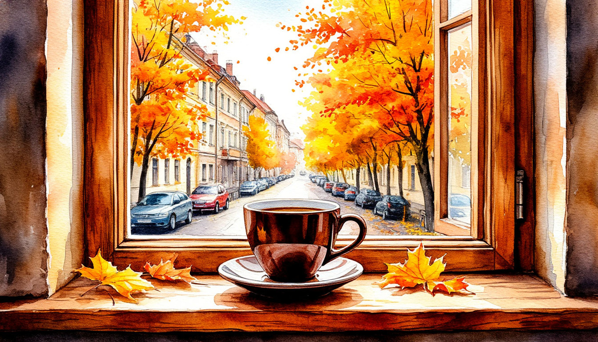 It is a nice picture with a nice cup of coffee.