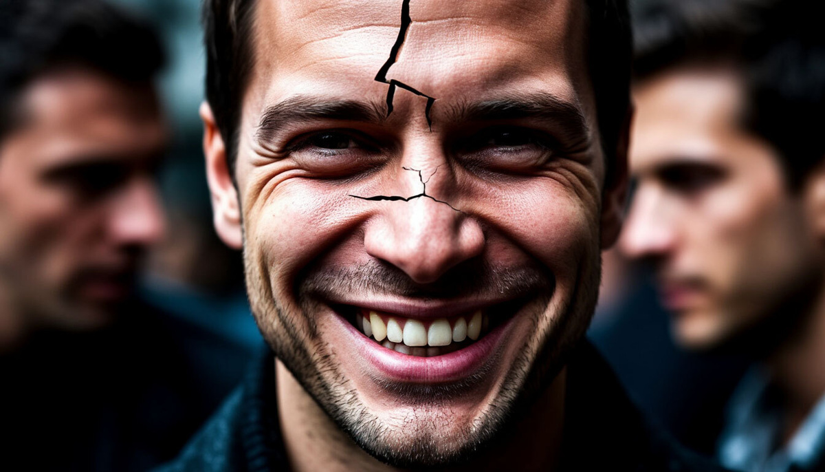 Фальшивая улыбка разваливается изнутри