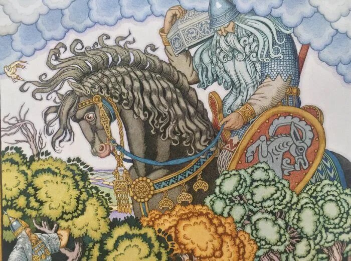 "Святогор и Илья Муромец" И. Билибин