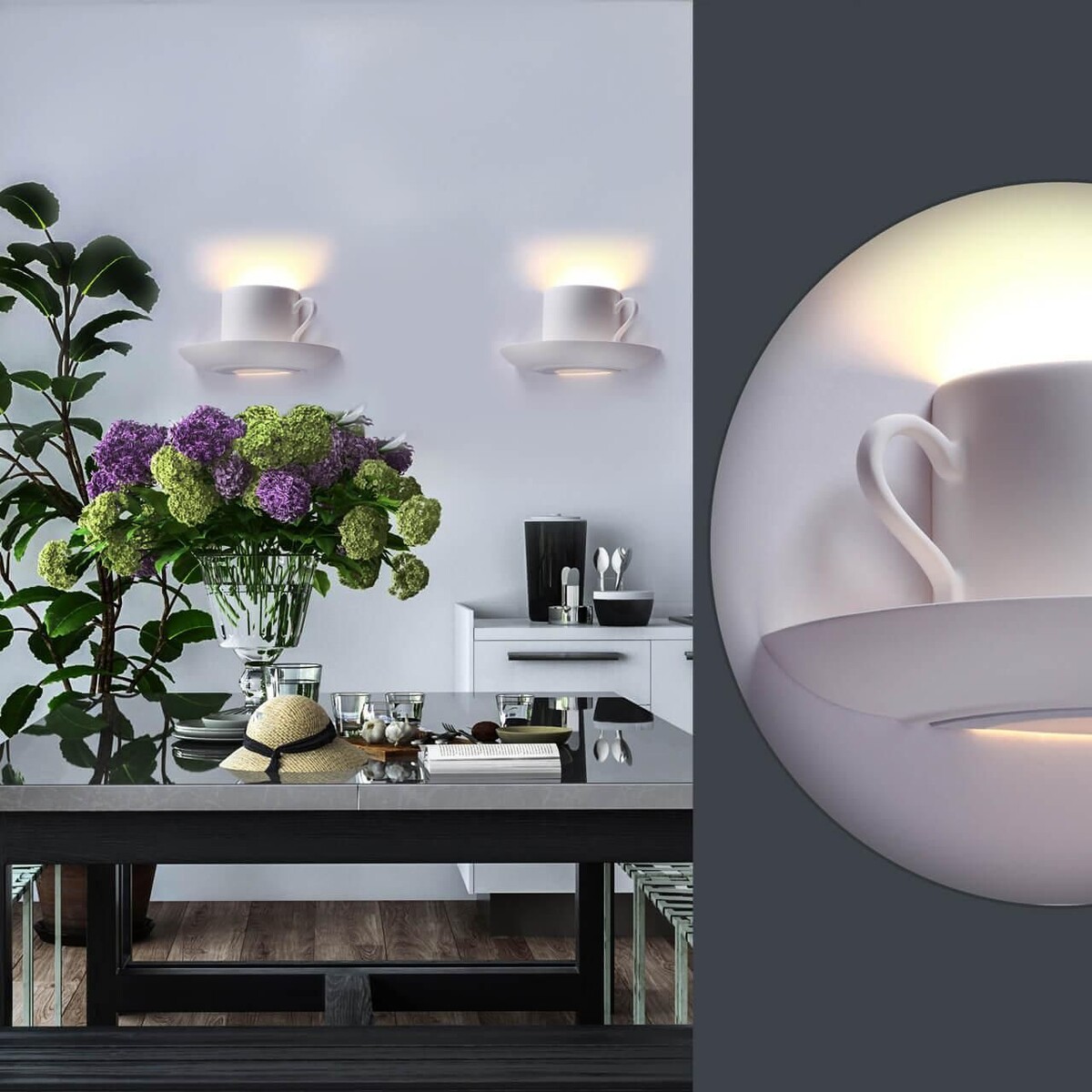 Настенный светильник Odeon Light Hightech Gips
