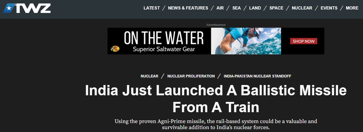 Индия только что запустила баллистическую ракету с поезда
Система на железнодорожном шасси, оснащенная проверенной ракетой Agni-Prime, может стать ценным и надежным дополнением к ядерным силам Индии