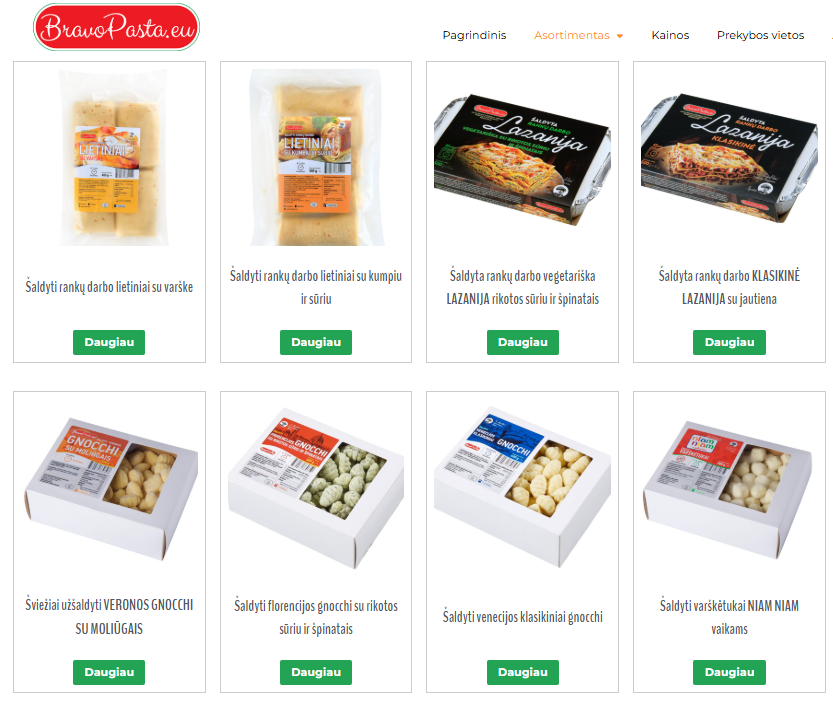 Продукция компании Bravopastа © Bravopastа.eu